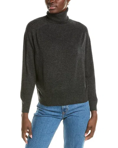 Brodie Cashmere Wool & Cashmere-blend Overarm Rib Roll Neck Jumper In Grey