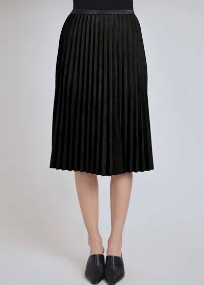 Yal New York Black Suede Skirt In Black