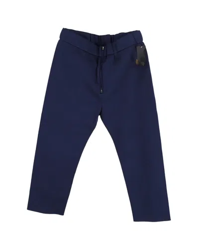 Marni Elasticated Zip Trousers In Blue Viscose In Blue