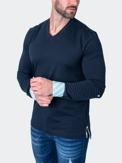 Rise V-neck Edisonsolidverve Blue In Blue