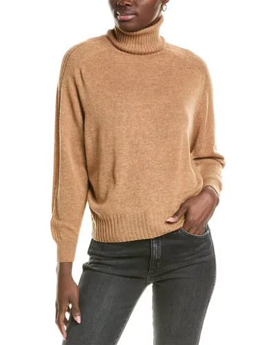 Brodie Cashmere Wool & Cashmere-blend Overarm Rib Roll Neck Jumper In Brown