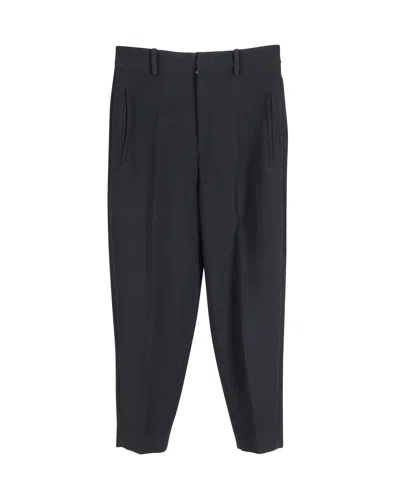 Isabel Marant Straight Leg Trousers In Black Wool In Black