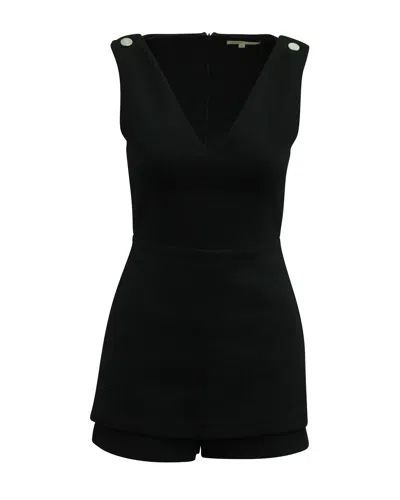 MAJE IRISA SLEEVELESS PLAYSUIT IN BLACK POLYESTER 
