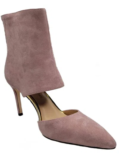 Things Ii Come Jelyn Womens Suede Pointed Toe Shooties In Pink