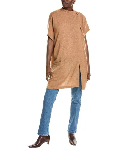 Brodie Cashmere Luxe Wool & Cashmere-blend Poncho In Brown