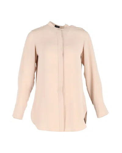 Joseph Mandarin Collar Shirt In Beige Cotton In Beige