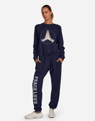 Lauren Moshi Chantria Peace Love Serenity In Navy