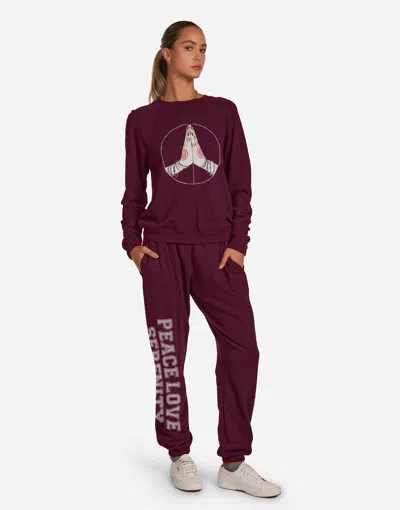 Lauren Moshi Chantria Peace Love Serenity In Berry Wine