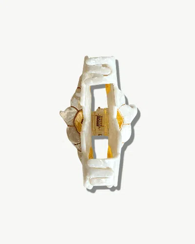 Solar Eclipse Hand-painted Narcissus Flower Claw Clip
