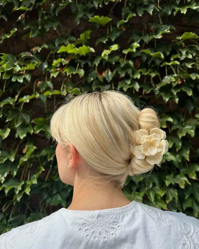 SOLAR ECLIPSE HANDMADE ORIGAMI GARDENIA HAIR CLIP 
