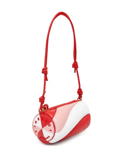Fiorucci Multicolor Leather Shoulder Bag In Red