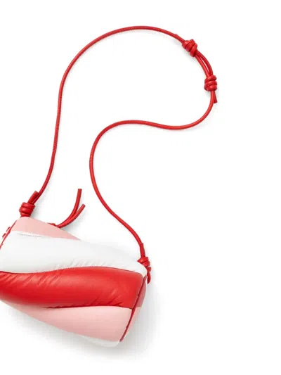 Fiorucci Multicolor Leather Shoulder Bag In Red