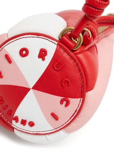 Fiorucci Multicolor Leather Shoulder Bag In Red