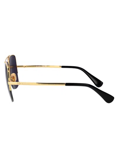 Max Mara Gold Blue Metal Sunglasses