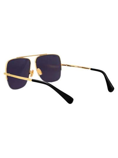 Max Mara Gold Blue Metal Sunglasses