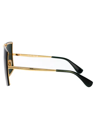 Max Mara Gold Black Metal Sunglasses