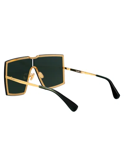 Max Mara Gold Black Metal Sunglasses