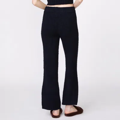 Monrow Plush Sweater Pants In Black