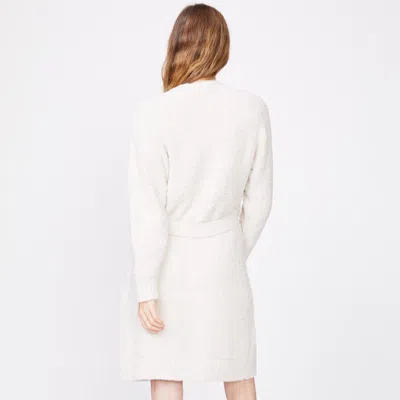 Monrow Plush Sweater Robe In Chalk