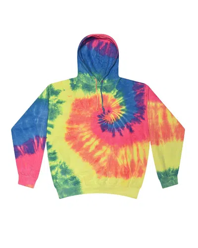 Colortone Men's Tie-dyed Cloud Fleece Hooded Sweatshirt In Multi
