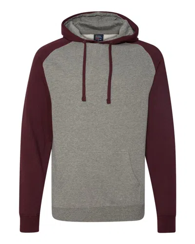 Independent Trading Co. Raglan Hooded Sweatshirt In Multi
