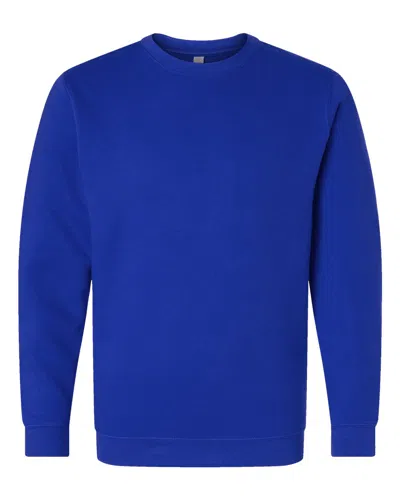 Lat Men's Elevated Fleece Crewneck Sweatshirt In Blue