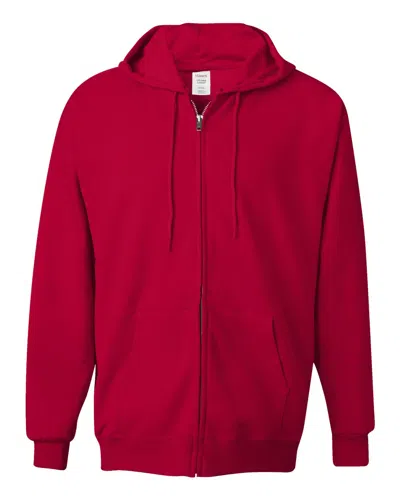 Hanes Ultimate Men's Full-zip Heavyweight Fleece Hoodie In Silver