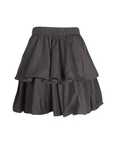 Jason Wu Tiered Skirt In Black Cotton In Black