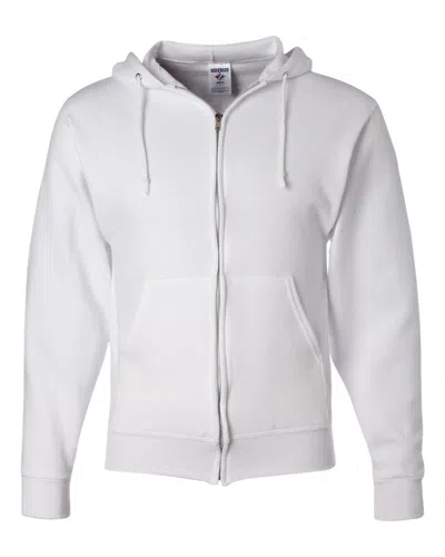 Jerzees Men's Nublend Full-zip Hooded Sweatshirt In White