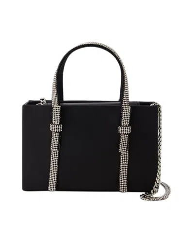 Juuls & Karats Bow Midi Handbag - Kara - Leather - Black In Black