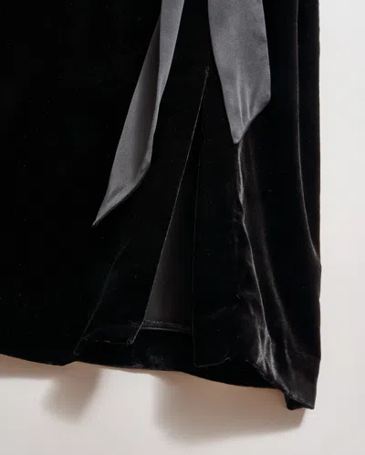 Billy Reid Velvet Tie Waist Dress In Black