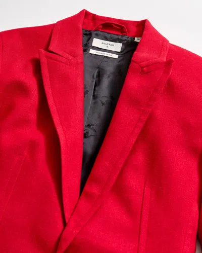 Billy Reid Wool Peak Lapel One Button Blazer In Red