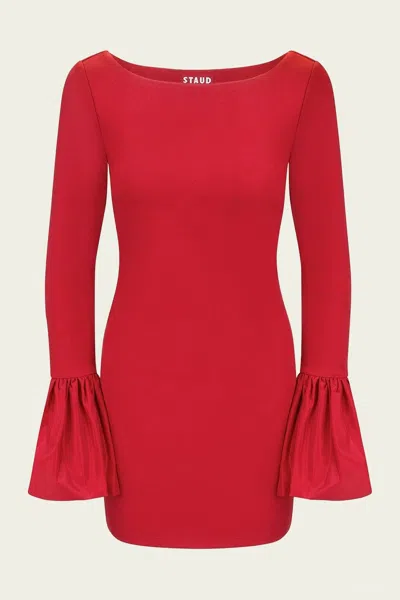 Staud Hawthorne Dress In Rouge