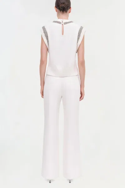 Simkhai Joanae Sleeveless Wool-cashmere Embellished Sweater