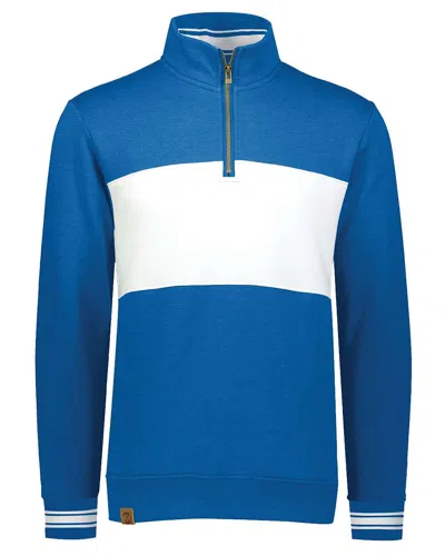 Holloway Men's All-american Fleece Colorblocked Quarter-zip Sweatshirt In Multi