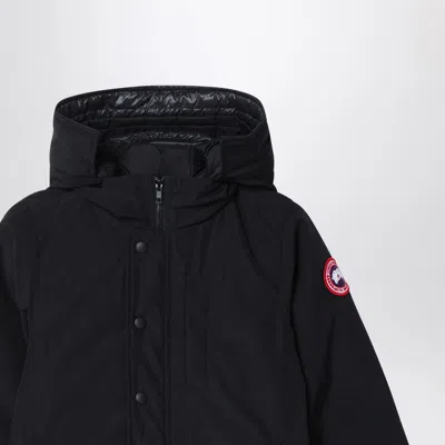 Canada Goose Short Black Logan Parka In Black