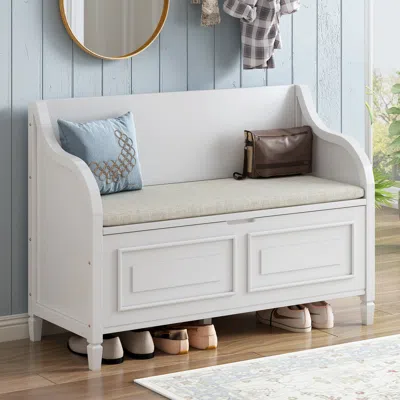 Streamdale Furniture Streamdale Rustic Style Solid Wood Entryway Multifunctional Storage Bench