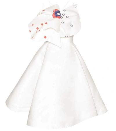 Vika Gazinskaya Printed Cotton And Silk Dress In White