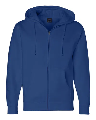 Independent Trading Co. Men's Heavyweight Full-zip Hooded Sweatshirt In Blue