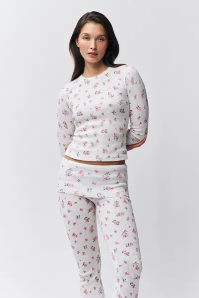 Danielle Guizio Ny Flared Thermal Pant In White