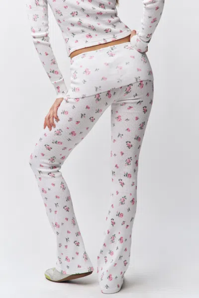 Danielle Guizio Ny Flared Thermal Pant In White