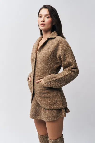 Danielle Guizio Ny Kate Jacket In Brown