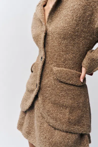 Danielle Guizio Ny Kate Jacket In Brown