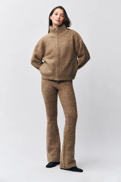 Danielle Guizio Ny Mila Zip Up In Brown