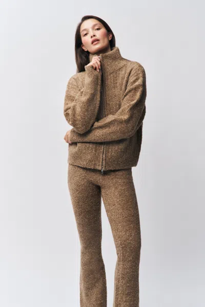 Danielle Guizio Ny Mila Zip Up In Brown