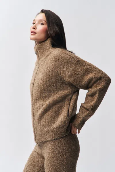 Danielle Guizio Ny Mila Zip Up In Brown