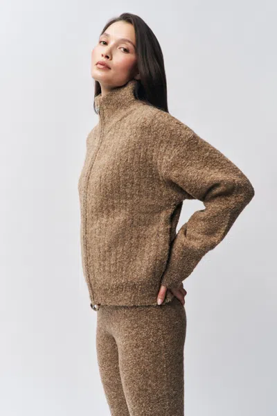 Danielle Guizio Ny Mila Zip Up In Brown