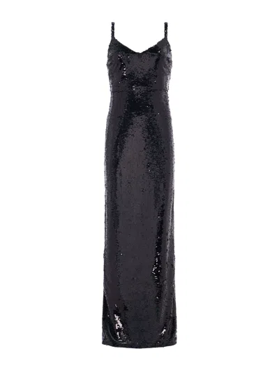 L Agence Karma Sequin Maxi Dress In Black