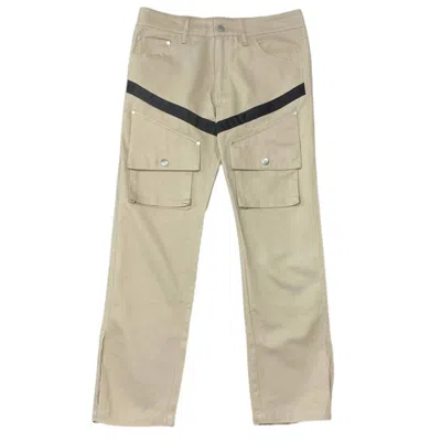 Lifted Anchors Men's Helix Striped Cargos Pants In Stone Tan In Beige