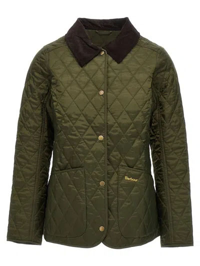 Barbour Annandale Corduroy-trimmed Quilted Shell Jacket In Green